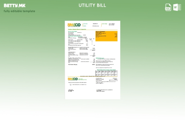 Модерен стил USA Maryland SMECO шаблон за комунални сметки